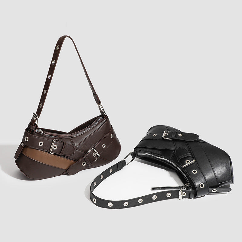 Kylie Buckle-Strap Shoulder Bag