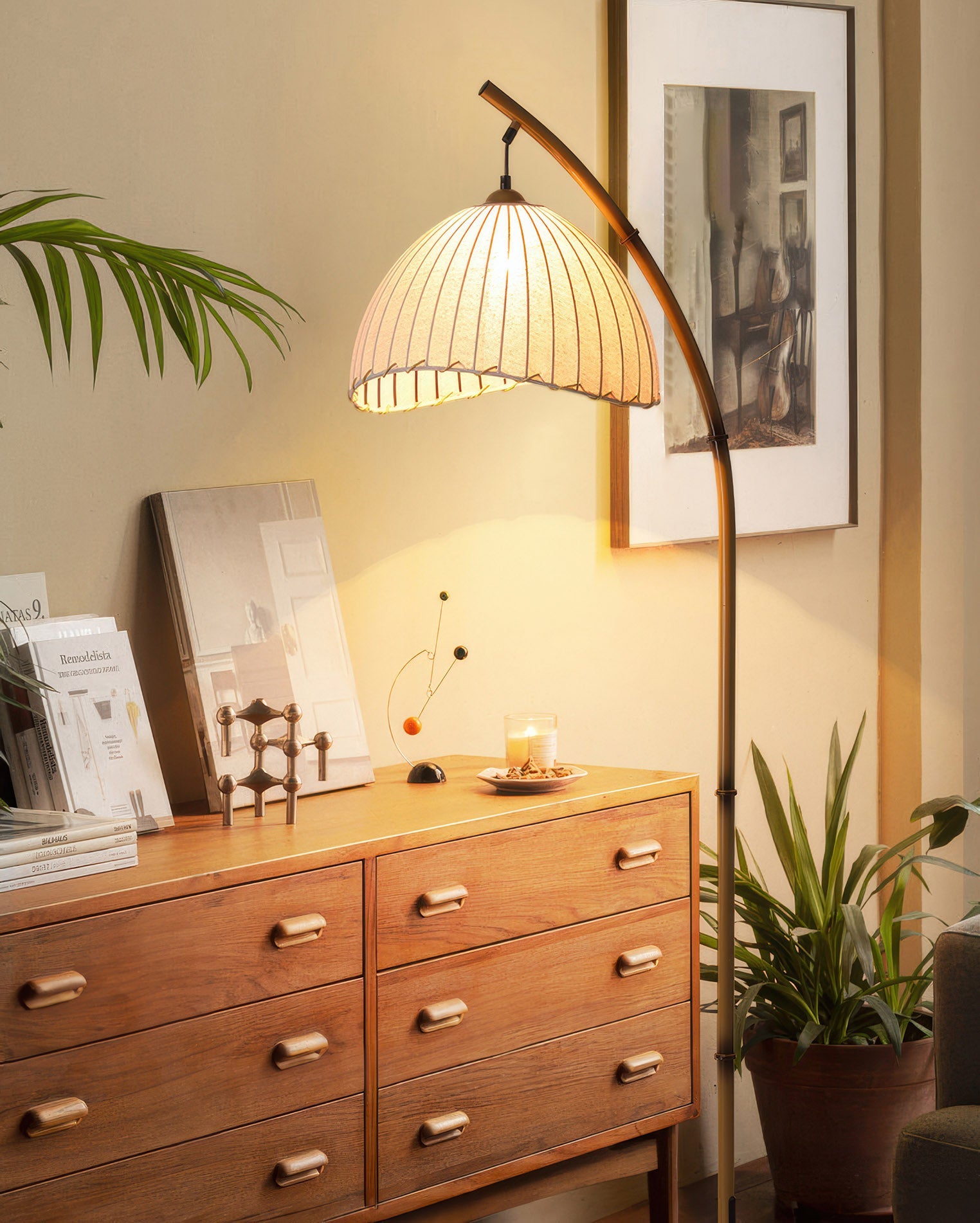 Cultural Zen Bamboo Floor Lamp Illumination