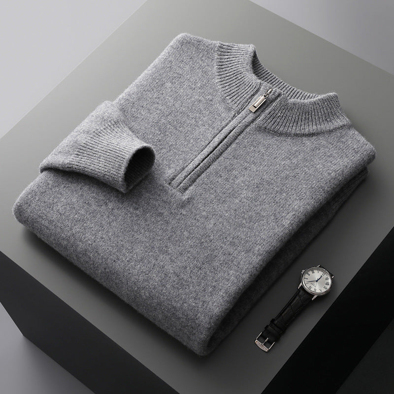 100% Cashmere Half Zip Sweater