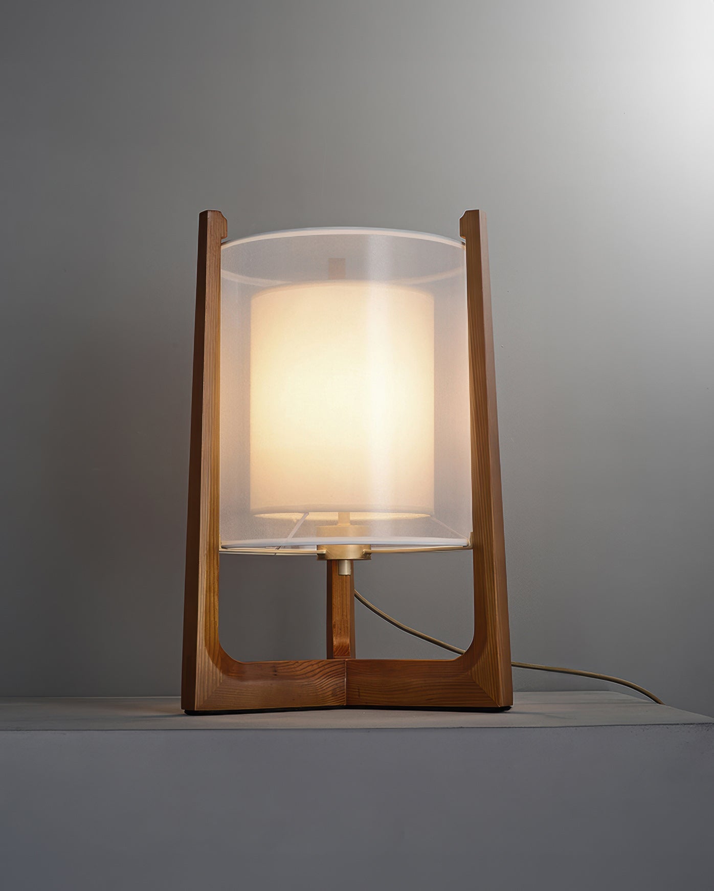 Minimalist Walnut Harmony Floor Lamp