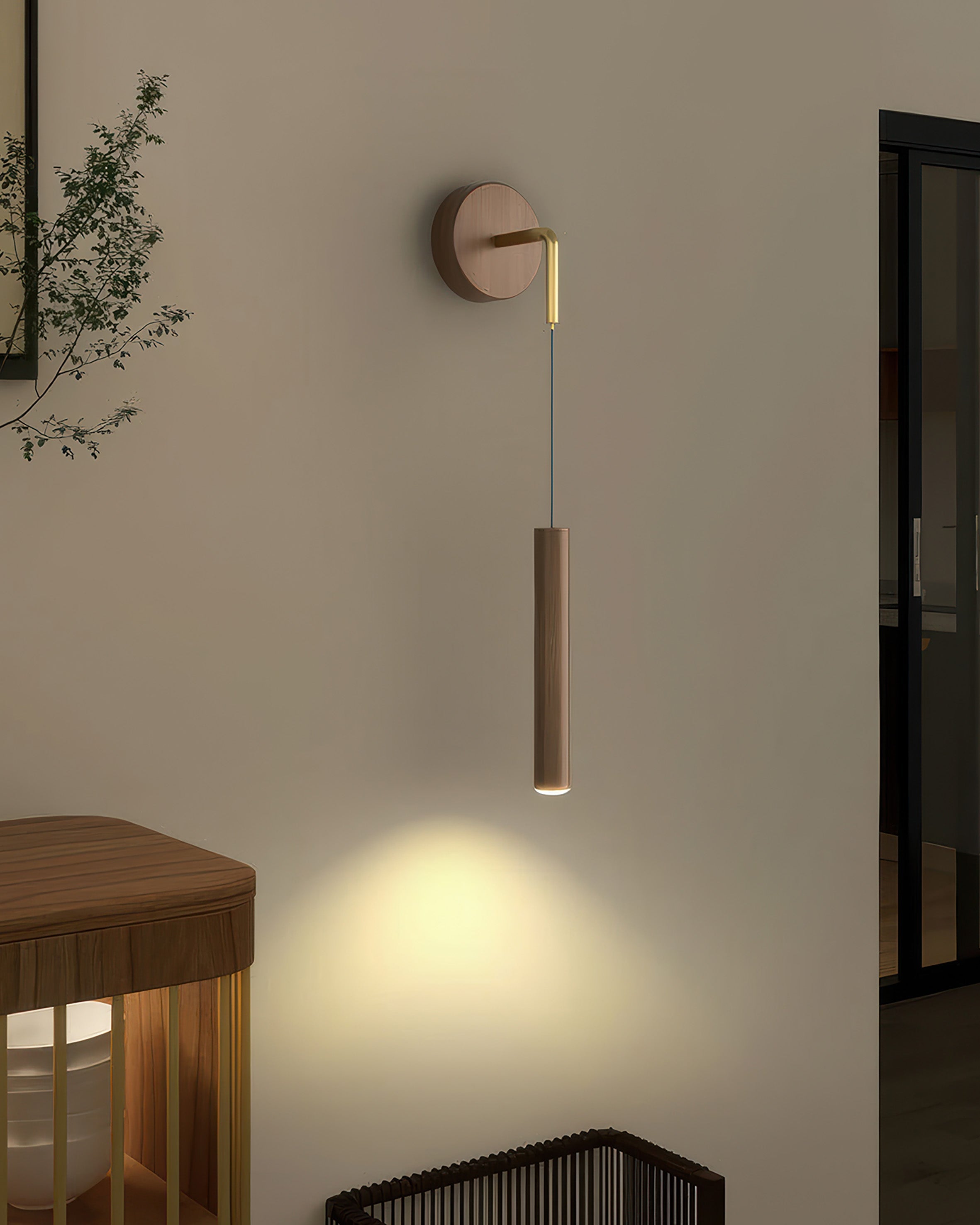 Lampe montée sur applique murale LED à cylindre moderne