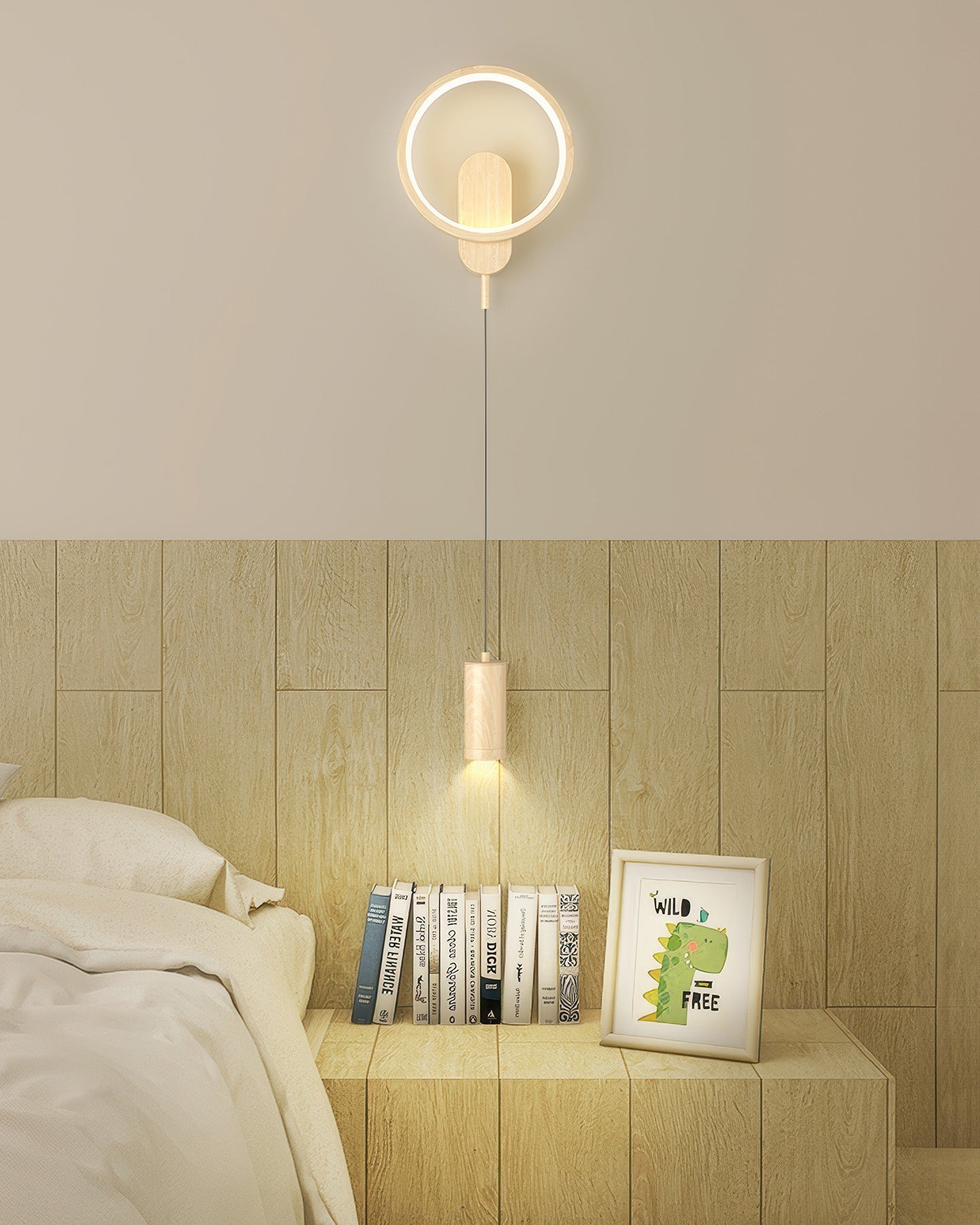 Nordic Wood Grain Elegant Wall Lamp