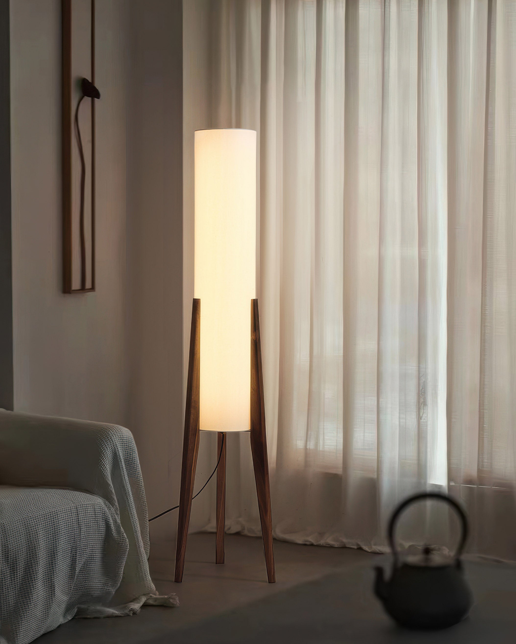 Walnut Floor Lamp Solid Wood Art Lamp