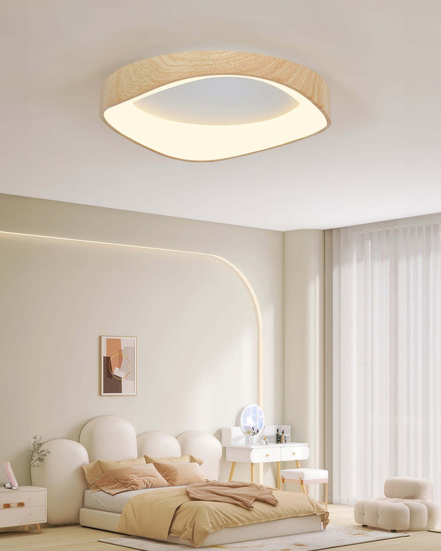 Nordic Artistic Wood Grain Ceiling Light