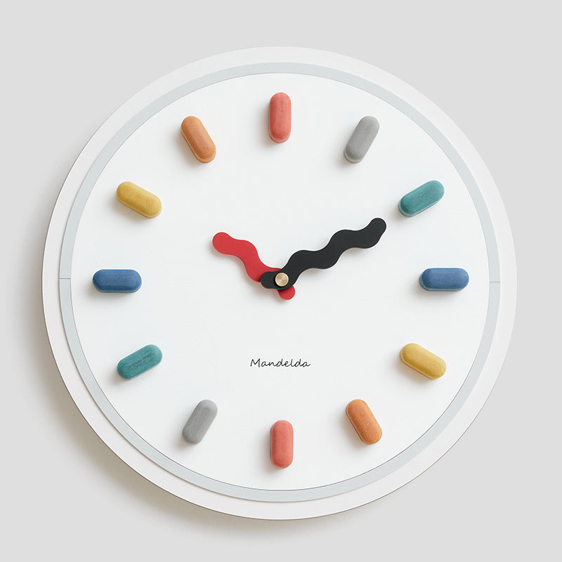 Horloge murale silencieuse nordique 3D – Design contemporain écologique pour salons