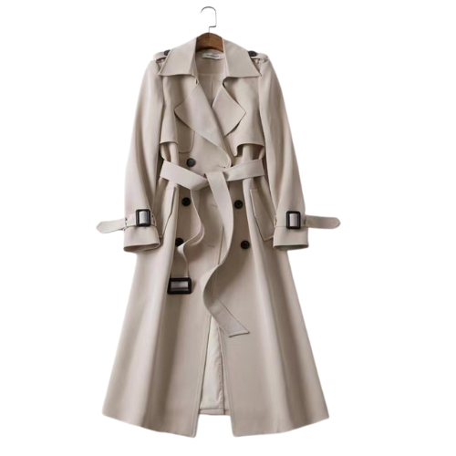 Fiona Britse stijl herfst trenchcoat/jasje met dubbele knopen