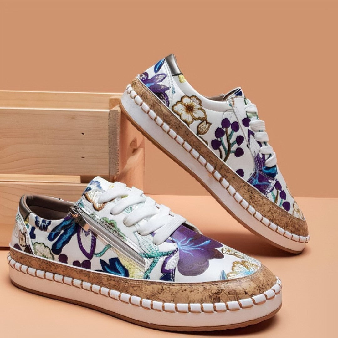 Lily Comfortabele Bloemen Sneakers