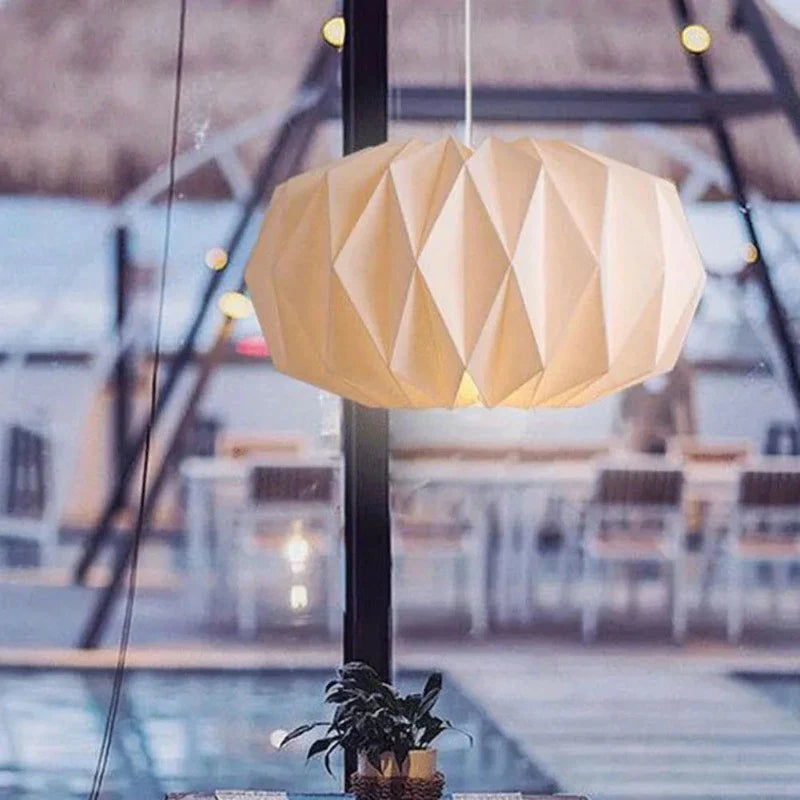 OrigamiLight - Pantalla de papel para farolillos de estilo nórdico moderno