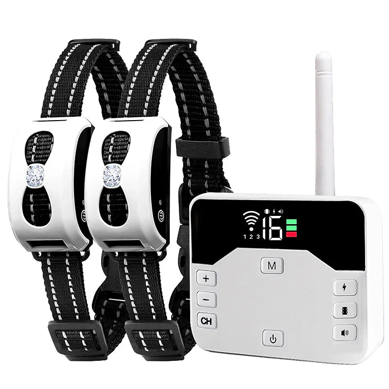 Recinto per cani wireless 2 in 1 e collare da addestramento per esterni