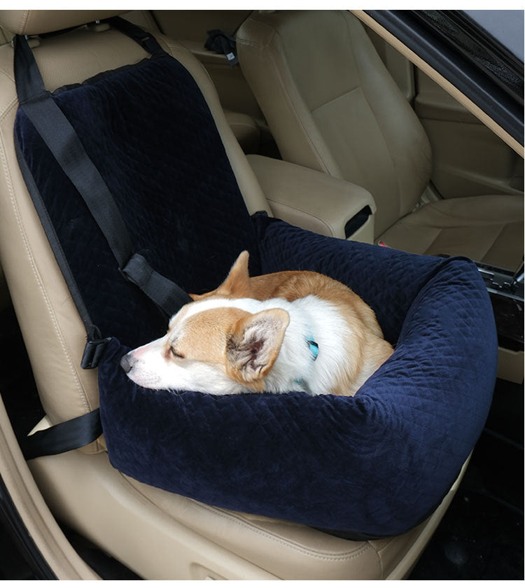 Rehausseur de siège de voiture matelassé de luxe pour chien - Voyage sûr et confortable pour animaux de compagnie