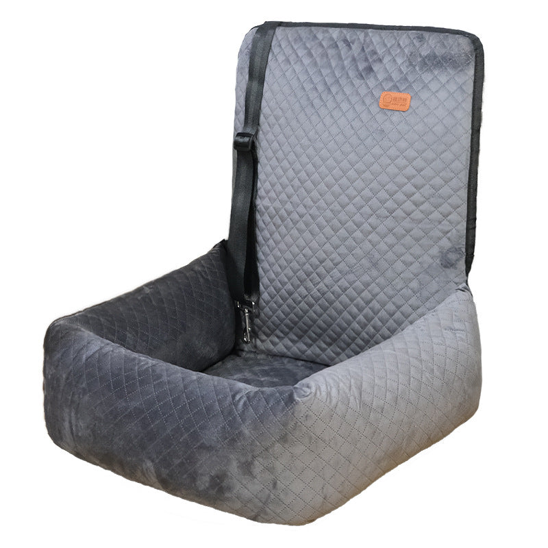 Luxury Quilted Dog Car Seat Booster - Safe, Comfortable Pet Travel