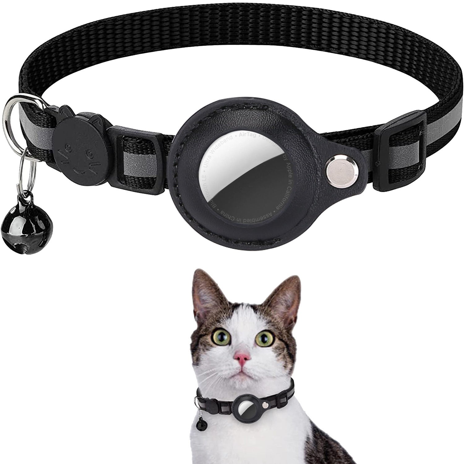 Collar inteligente para gatos Pawfey con soporte Apple AirTag