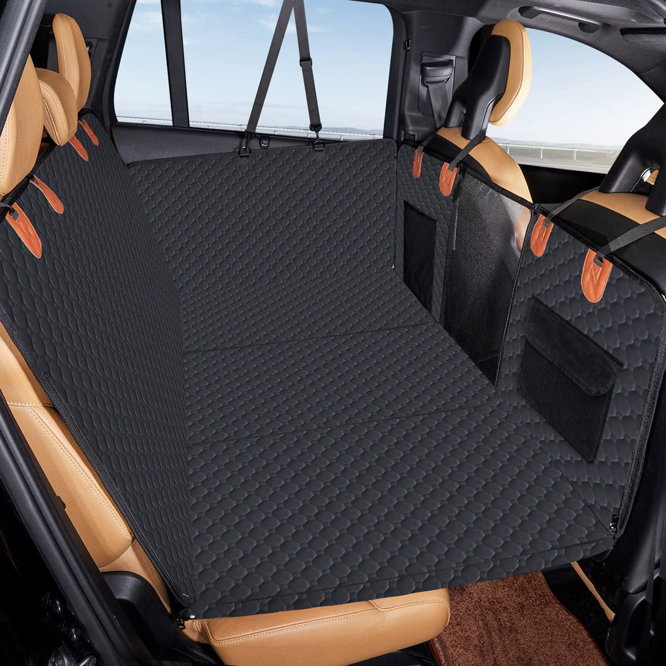 Funda de asiento de coche para perros con base dura de primera calidad