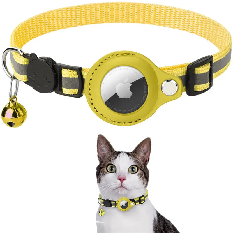 Pawfey Smart Cat Collar med Apple AirTag-hållare