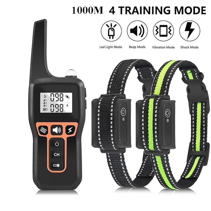 AquaBark 1000m Rechargeable Waterproof Dog Training Collar