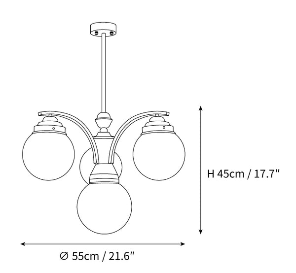 Orbis - Lampadario rotondo classico