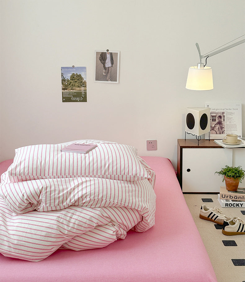 Scandinavische Retro Strepen Beddengoedset