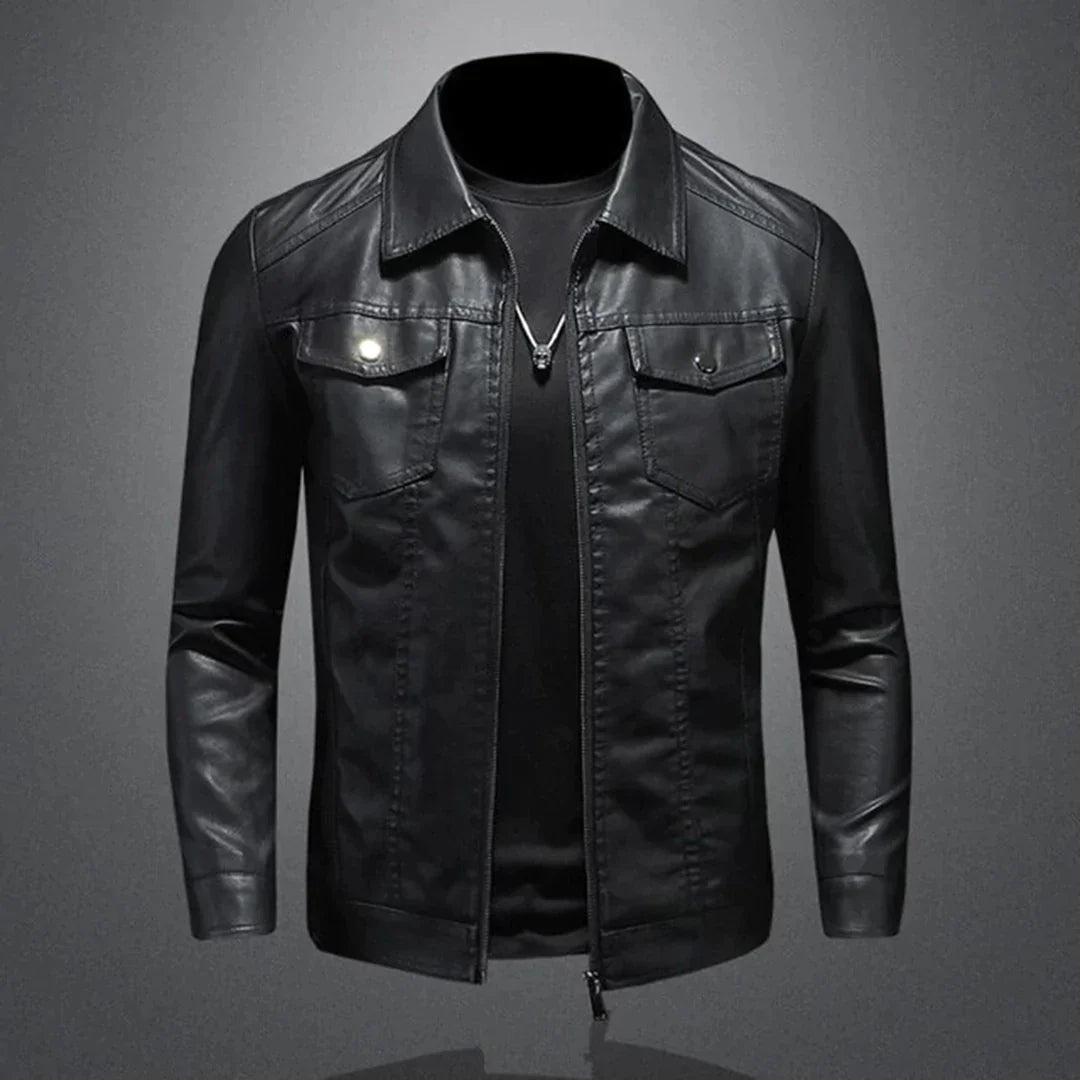 Dario - Veste en cuir tendance pour homme