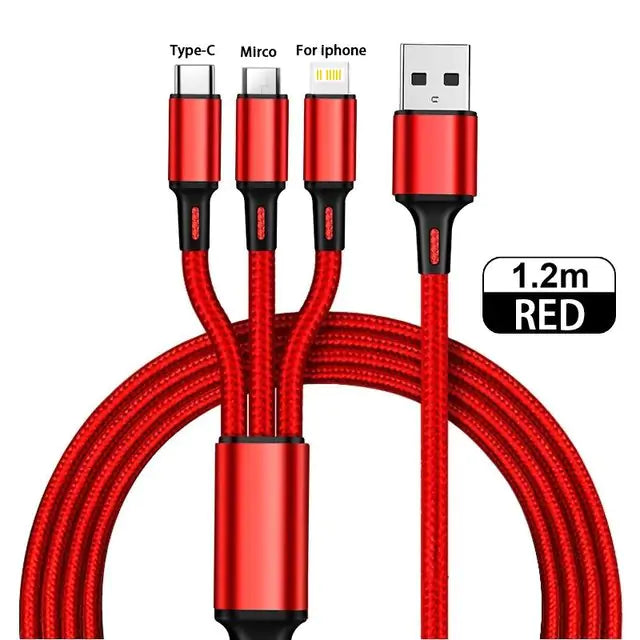 3-in-1 USB-kaapeli Type C – yleislataus- ja datakaapeli