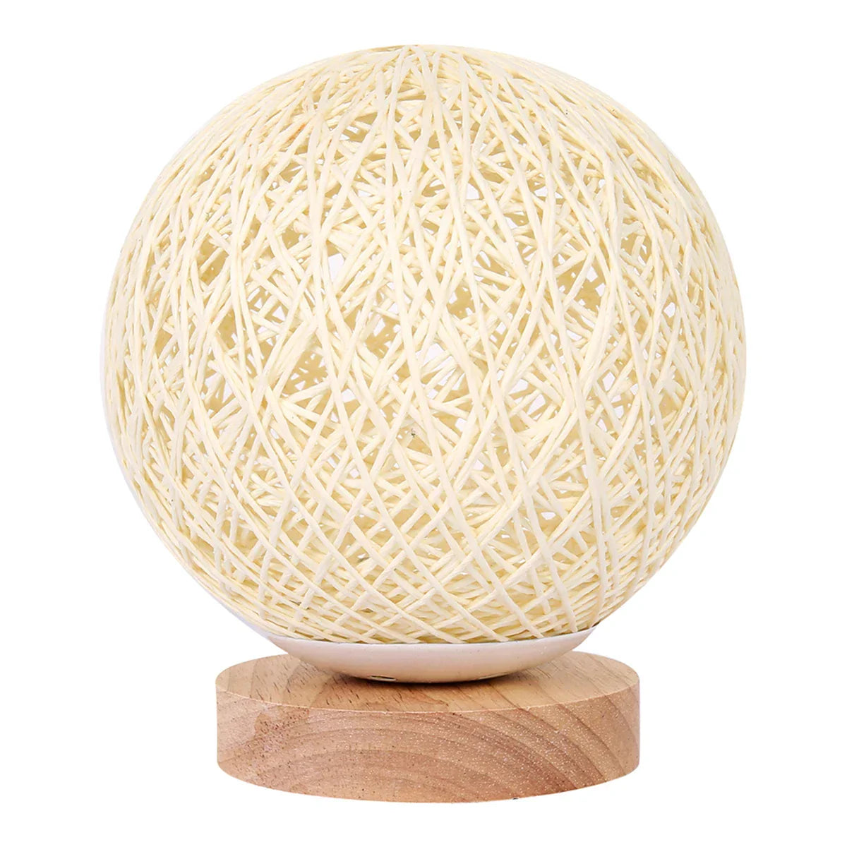 WovenGlow - Rattan Ball Bordlampe