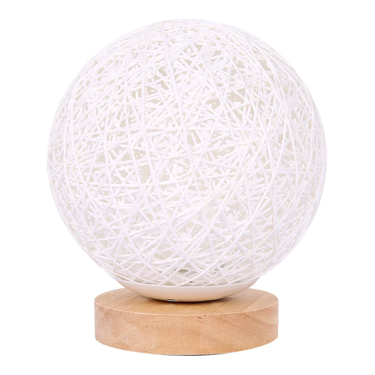 WovenGlow - Rattan Ball Bordlampe