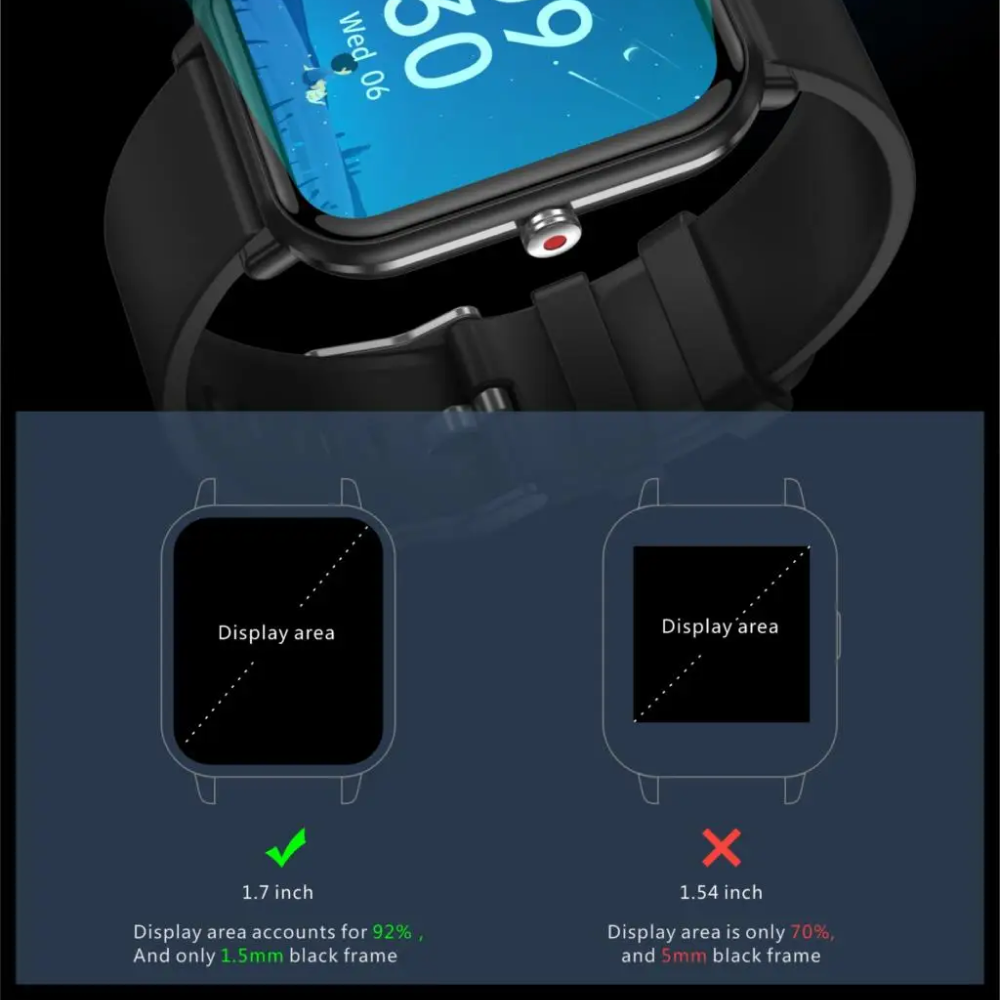 Reloj elegante 2024 de la presión arterial de la prenda impermeable del deporte de la cara de la muñeca del monitor de la presión arterial para el IOS de Android