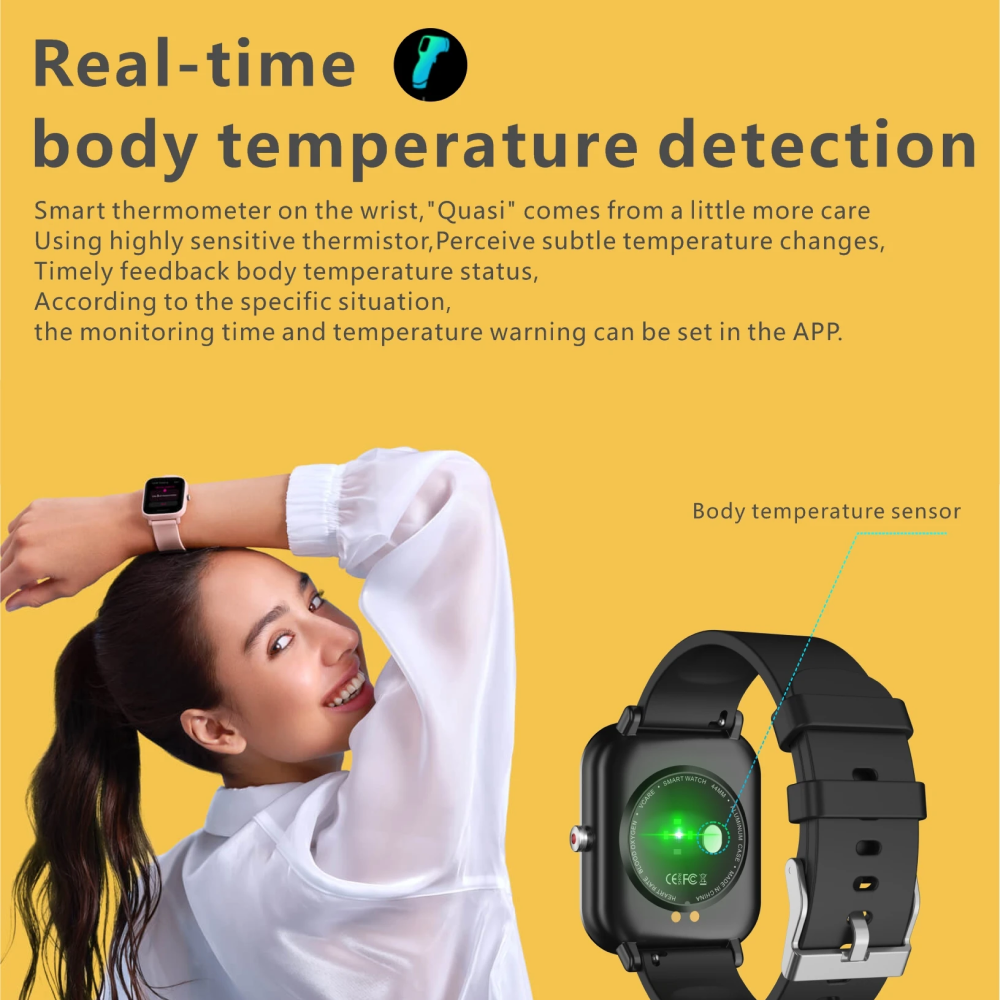 Reloj elegante 2024 de la presión arterial de la prenda impermeable del deporte de la cara de la muñeca del monitor de la presión arterial para el IOS de Android