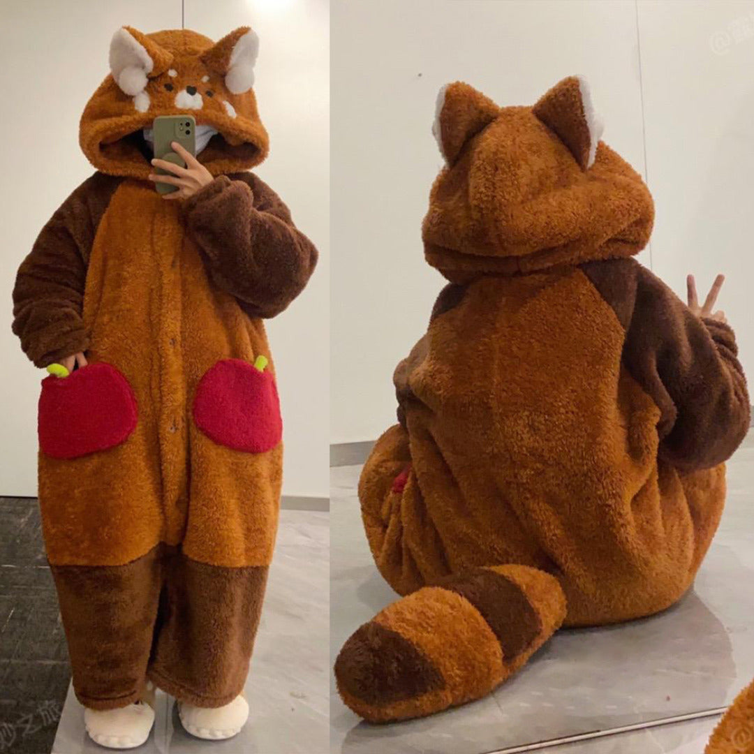 Kawaii Cartoon Red Panda Pyjamasetti