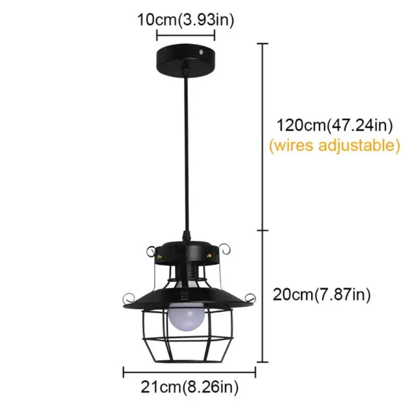 AntiqueCage - Industriell taklampe