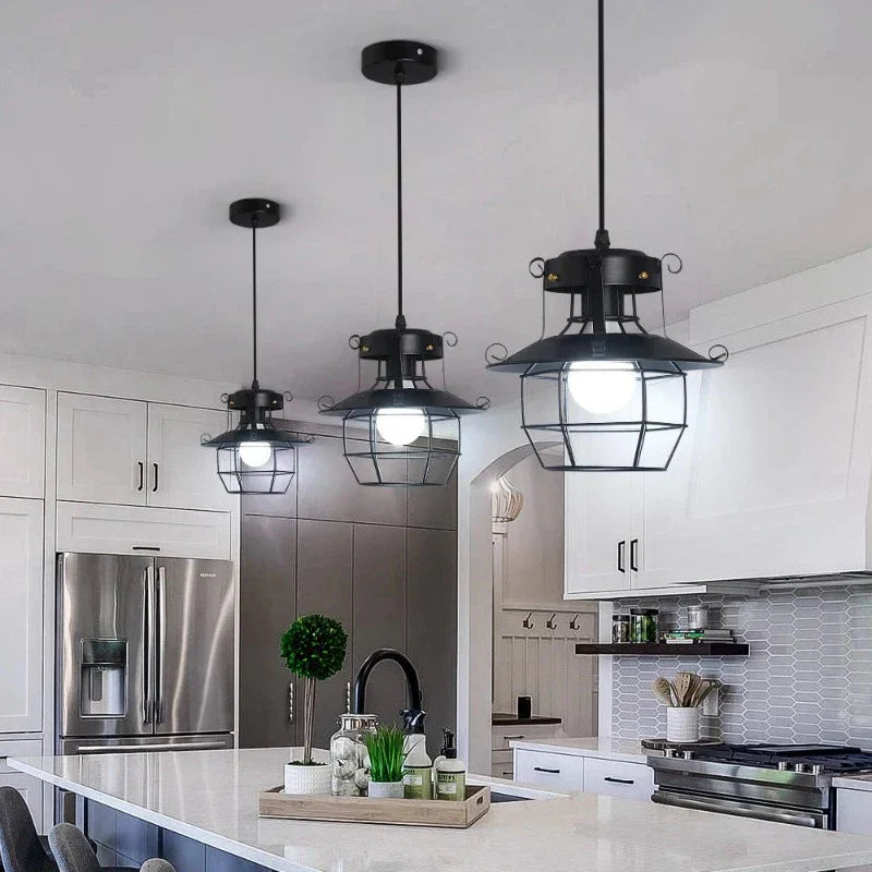 AntiqueCage - Industrial Pendant Ceiling Light