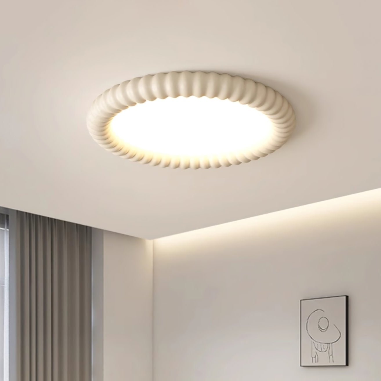 Ripple – Lampada da soffitto moderna Halo