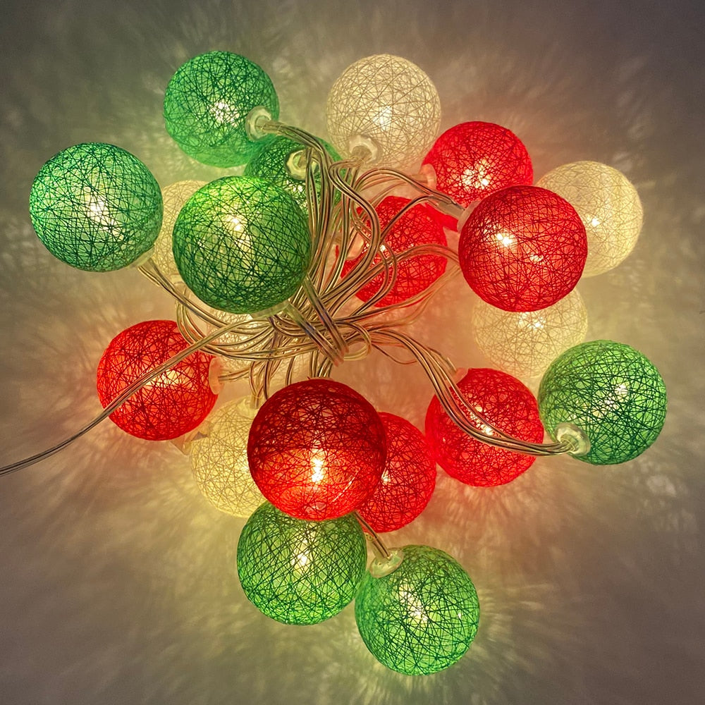 Bomullsboll LED Light Garland