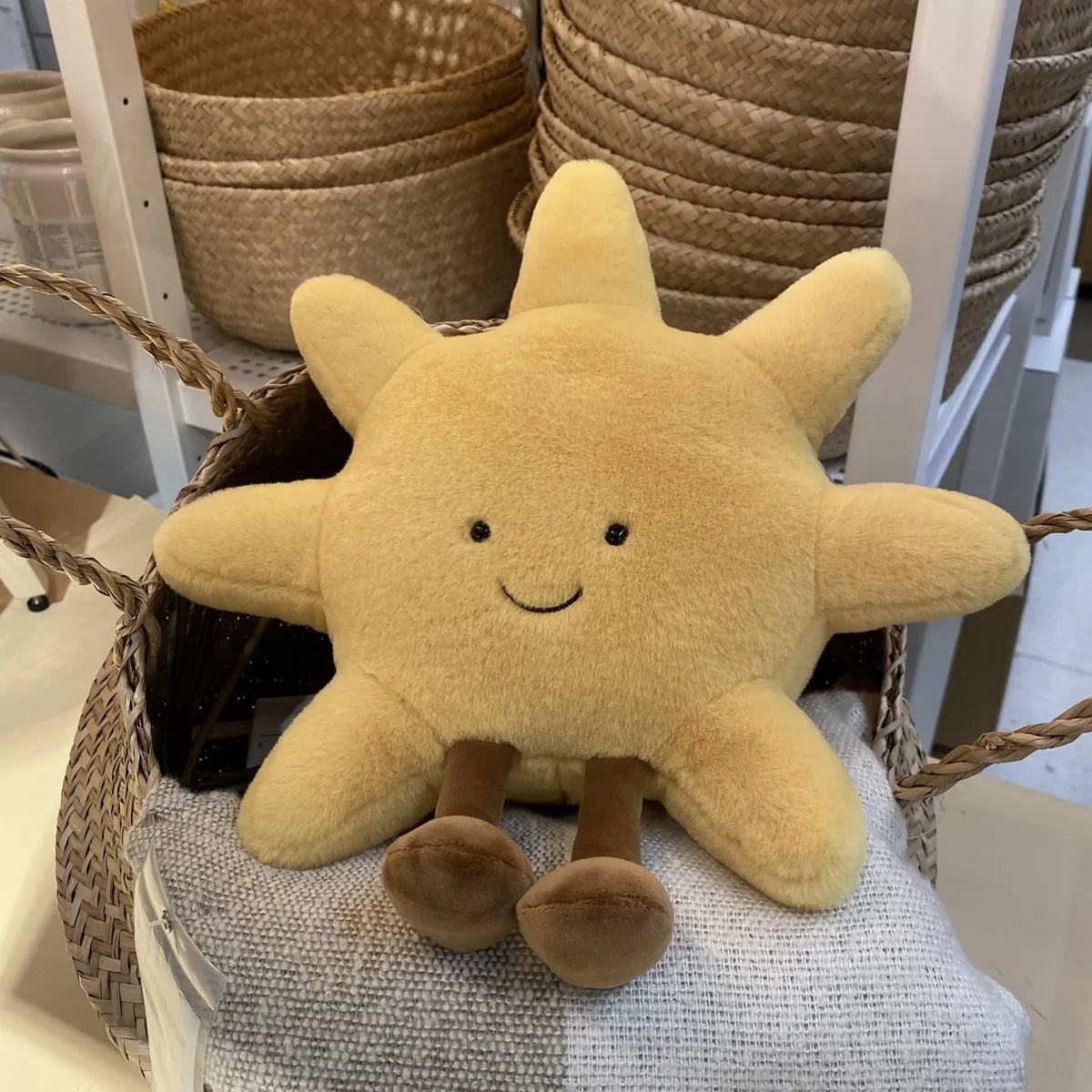 Peluche douce Soleil et Lune