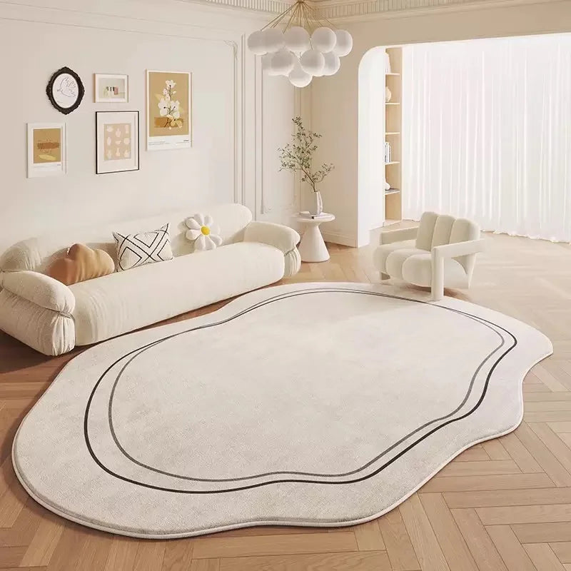 VIMAKA Cream Luxury Imitation Cashmere Rug – Soft, Stylish & Dirt-Resistant