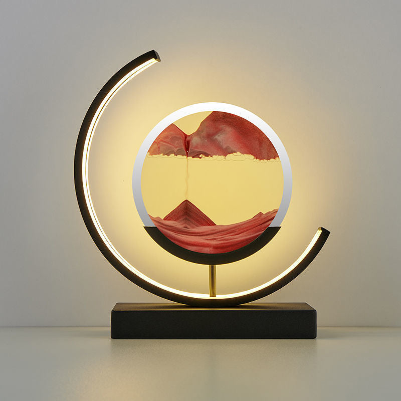 Vrimlo® Sand And Water Moving Art LED Moon Lamp