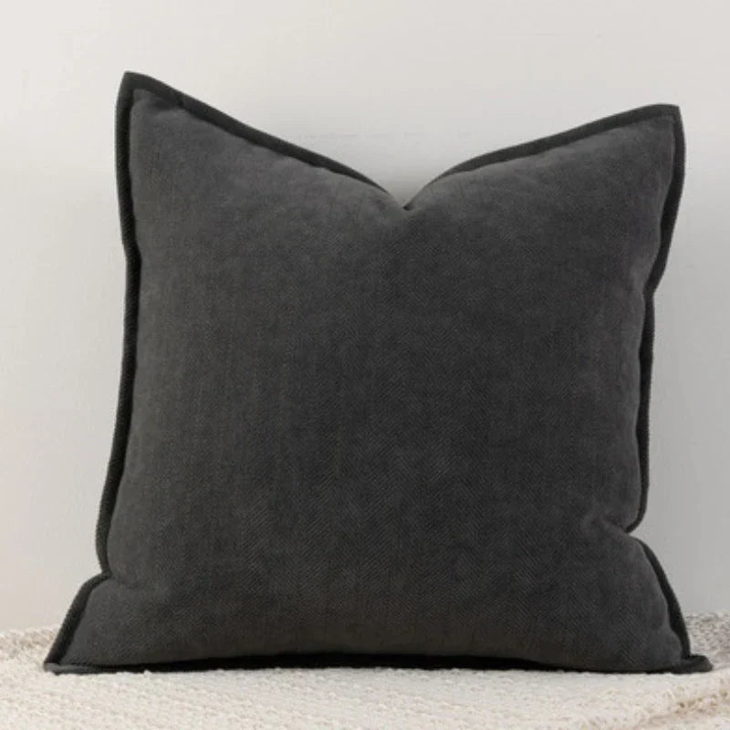 ChenilleCozy - Housse de coussin unie pour la décoration de la maison et de la chambre à coucher