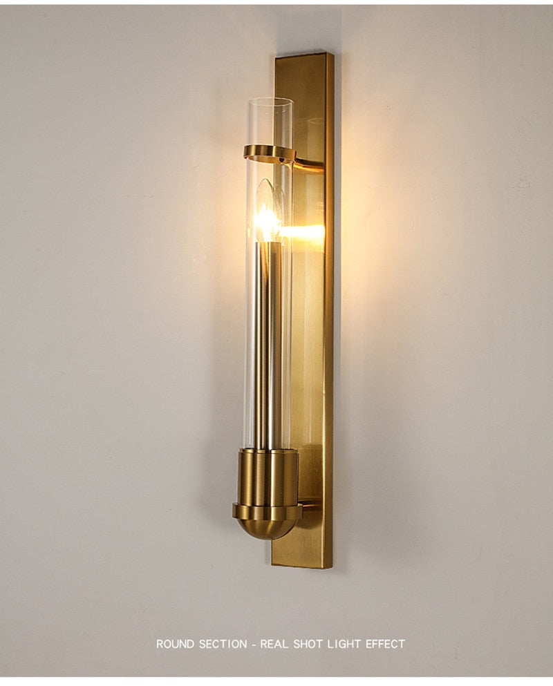 WIN Moderne led-wandlamp in Amerikaanse stijl, luxe gouden licht