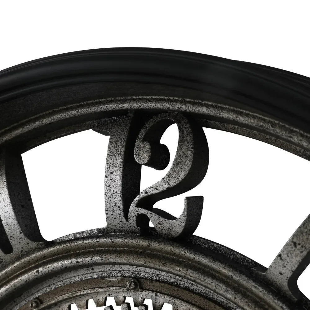 RusticGear - Metal Wall Clock with Arabic Numerals