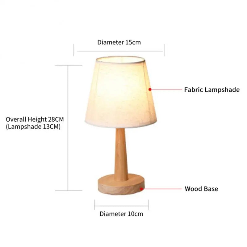 Nordic Wooden LED Bordslampa