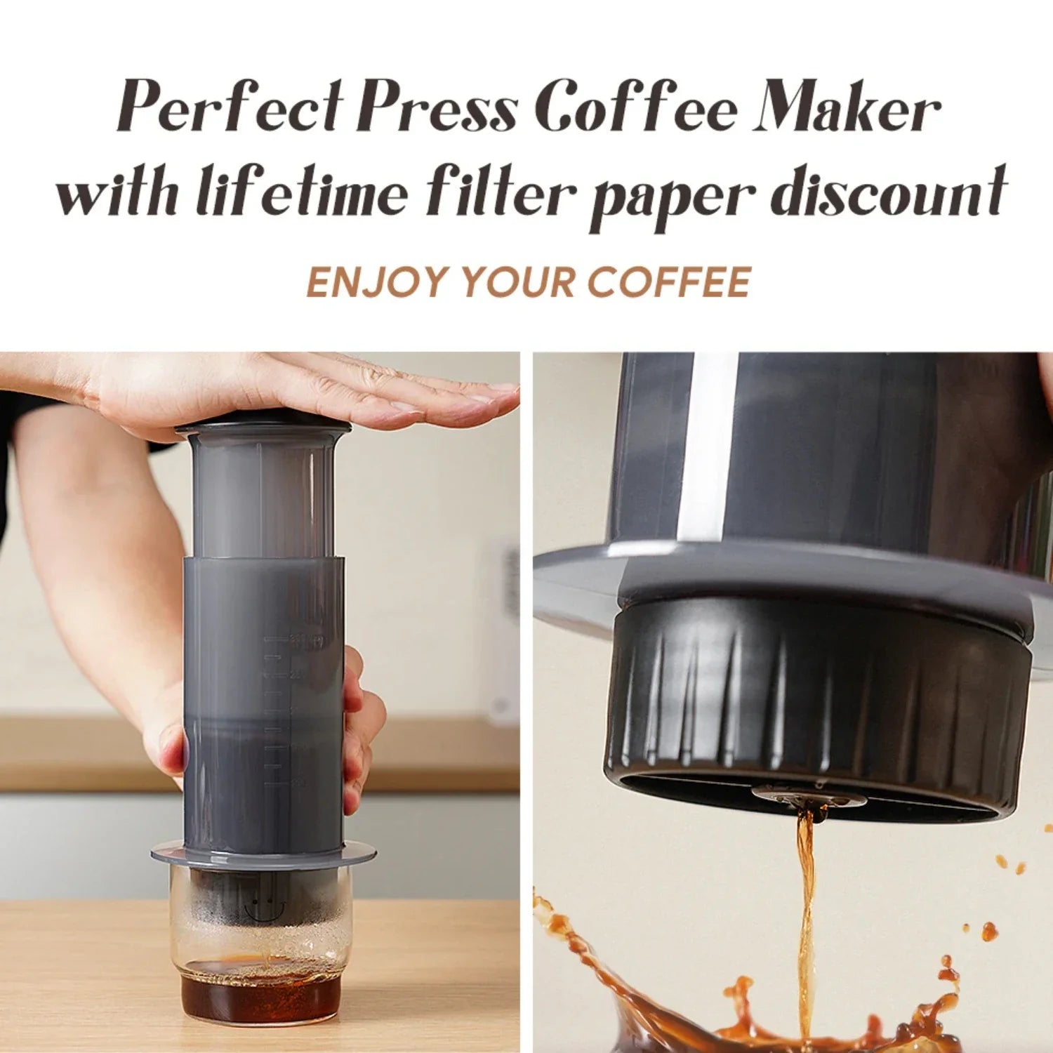 Portable French Press Espresso Maker – Travel-Friendly and Convenient