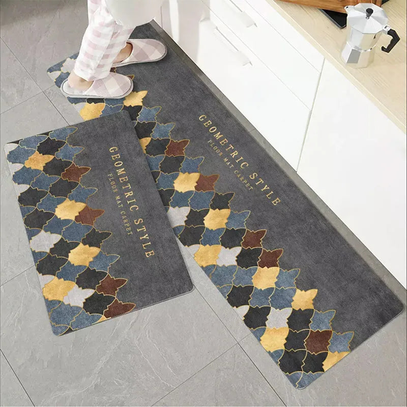 Nordic Home Sara Kitchen Mat – Modern Anti-Slip & Waterproof Rug