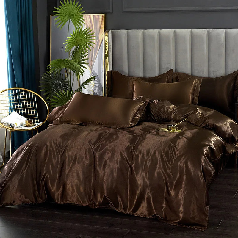 Luxurious Silk Bedding Ensemble: Elegance in Every Thread