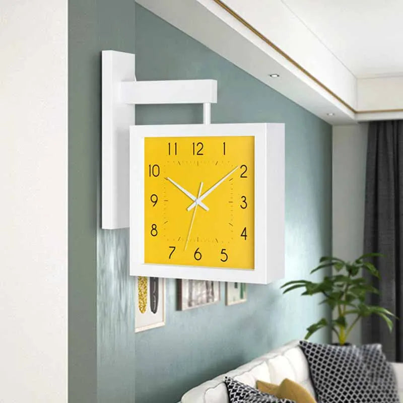 Wooden Double Sided Wall Clock