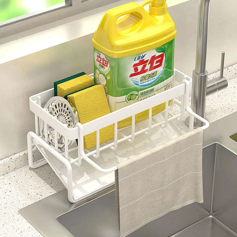 Stella Stainless Steel Sink Organizer – Sponge & Towel Holder