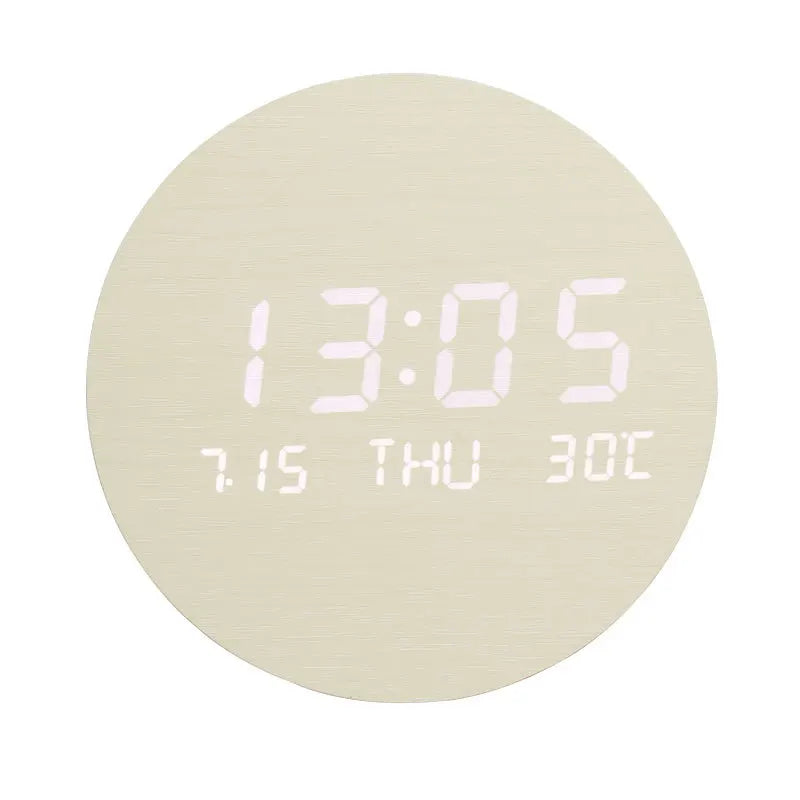 EcoChime – Houten bureauklok met alarm en LED-display