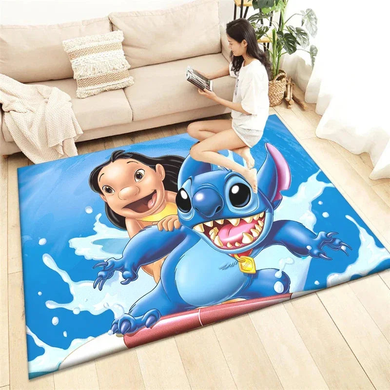 Winnie Stitch Cartoon Rug – Cozy & Vibrant Home Décor