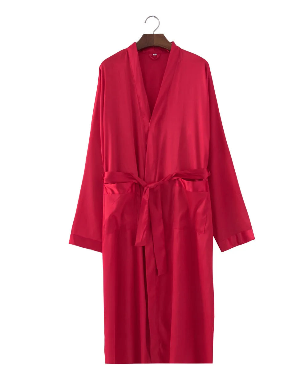 Sara Men's 3XL Satin Robe - Luxury Wedding Sleepwear