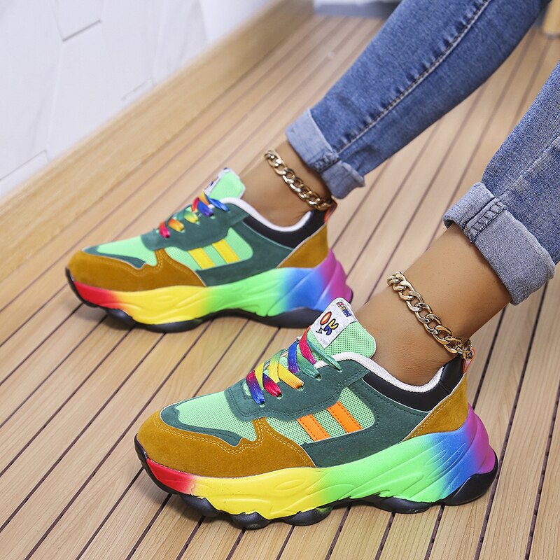 Mathilda Trainer | Casual orthopedische sneakers in verschillende kleuren | Regenboogschoen