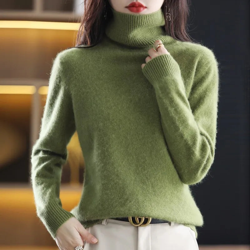 Sinead: Japanisch gestrickter Pullover aus 100 % Kaschmir für Damen: unverzichtbar für Herbst und Winter