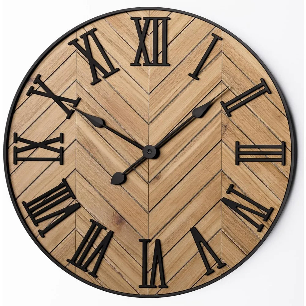 RusticCharm - Horloge murale avec chiffres romains